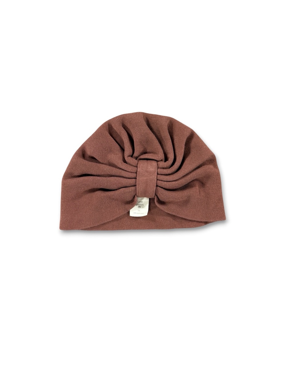 Kate Quinn Knotted Infant Turban Beanie in Mauve Brown - Size M (3-6m)